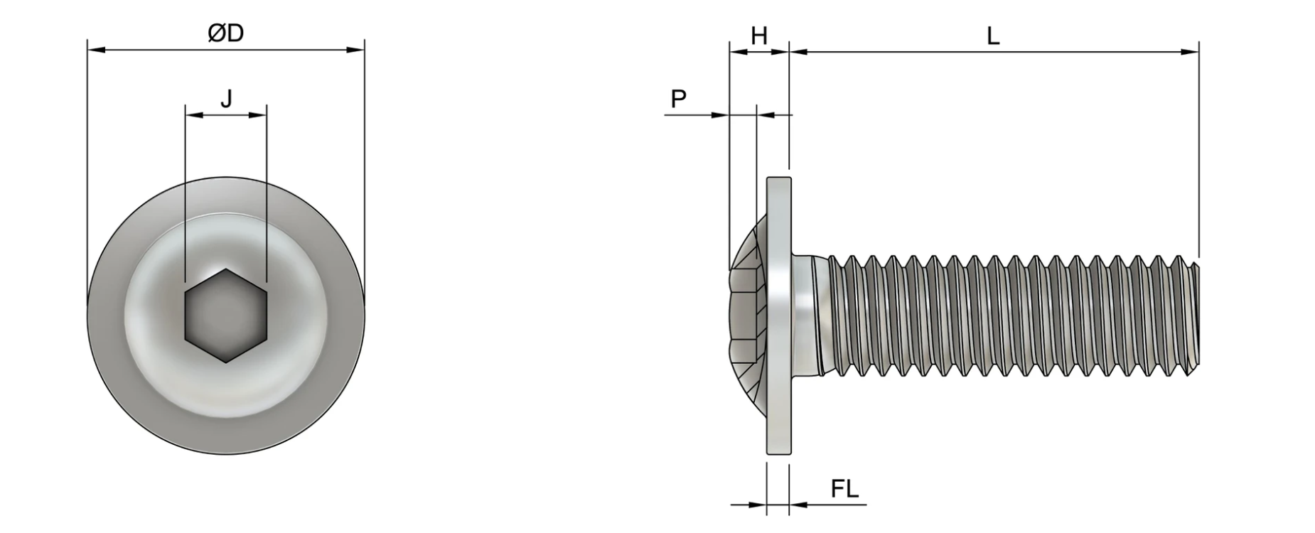 DIN EN ISO 7380 BOMBE BAŞLI İMBUS CIVATA